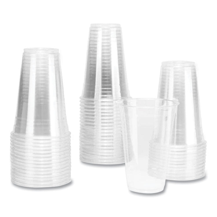 PET Plastic Cups, 20 oz, Clear, 1,000/Carton