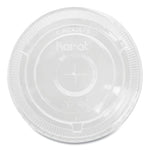PET Lids, Flat with Straw Slot, Fits 32 oz Cold Cups, Plastic, Clear, 500/Carton