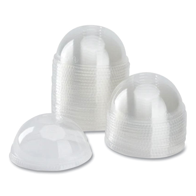 PET Lids, Dome Lid, Fits 12 oz to 24 oz Cold Cups, Plastic, Clear, 1,000/Carton