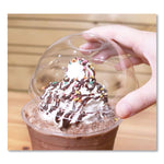PET Lids, Dome Lid, Fits 12 oz to 24 oz Cold Cups, Plastic, Clear, 1,000/Carton