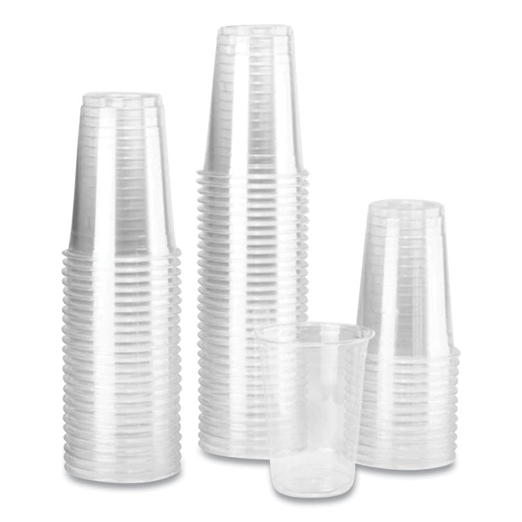 PET Plastic Cups, 10 oz, Clear, 1,000/Carton