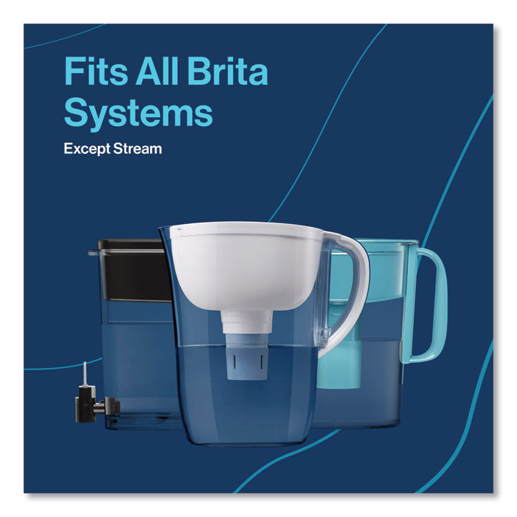 Tahoe Water Pitcher with Elite Filter, 10 Cups, Bright White, 2/Carton