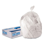 Low-Density Waste Can Liners, 23 gal, 0.9 mil, 28" x 45", Clear, Perforated Roll, 25 Bags/Roll, 8 Rolls/Carton