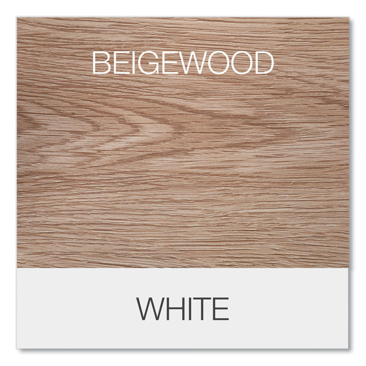 L-Shaped Writing Desk, 59.05" x 59.05" x 29.53", Beigewood/White