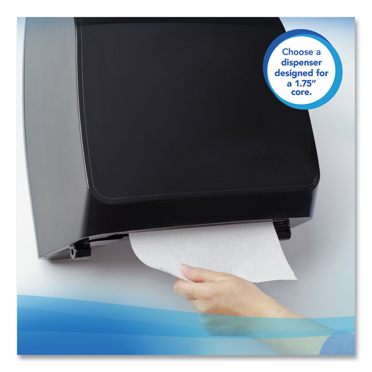 Essential High Capacity Hard Roll Towels for Business, Absorbency Pockets, 1-Ply, 8" x 950 ft, 1.75" Core, White, 6 Rolls/CT