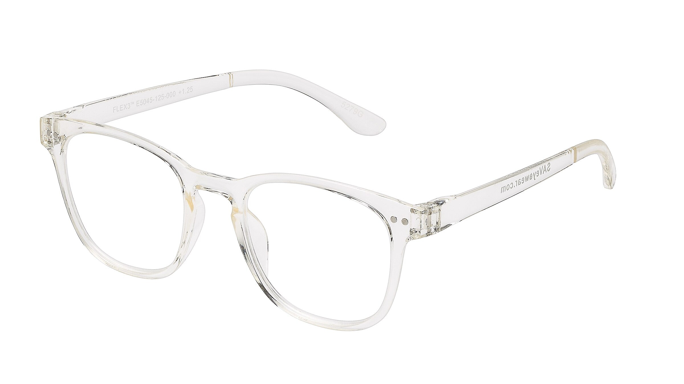 SAV Flex 3 +3.00 Reading Glasses, Clear (E5045)
