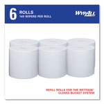 Critical Clean Wipers for Bleach, Disinfectants, Sanitizers WetTask Customizable Wet Wiping System, 90/Roll, 6 Rolls/Carton