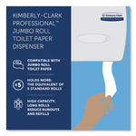 JRT Jr. Escort Jumbo Bathroom Tissue Dispenser, 13.33 x 5.75 x 16, Smoke