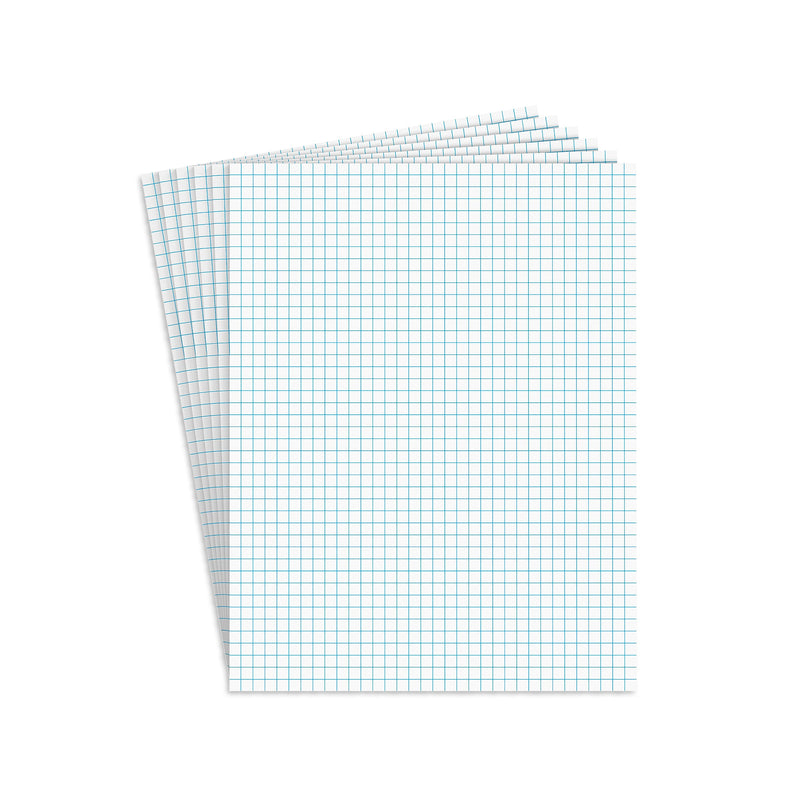 Staples Graph Pad, 8.5" x 11", Graph Ruled, White, 50 Sheets/Pad, 6 Pads/Pack (ST57333)
