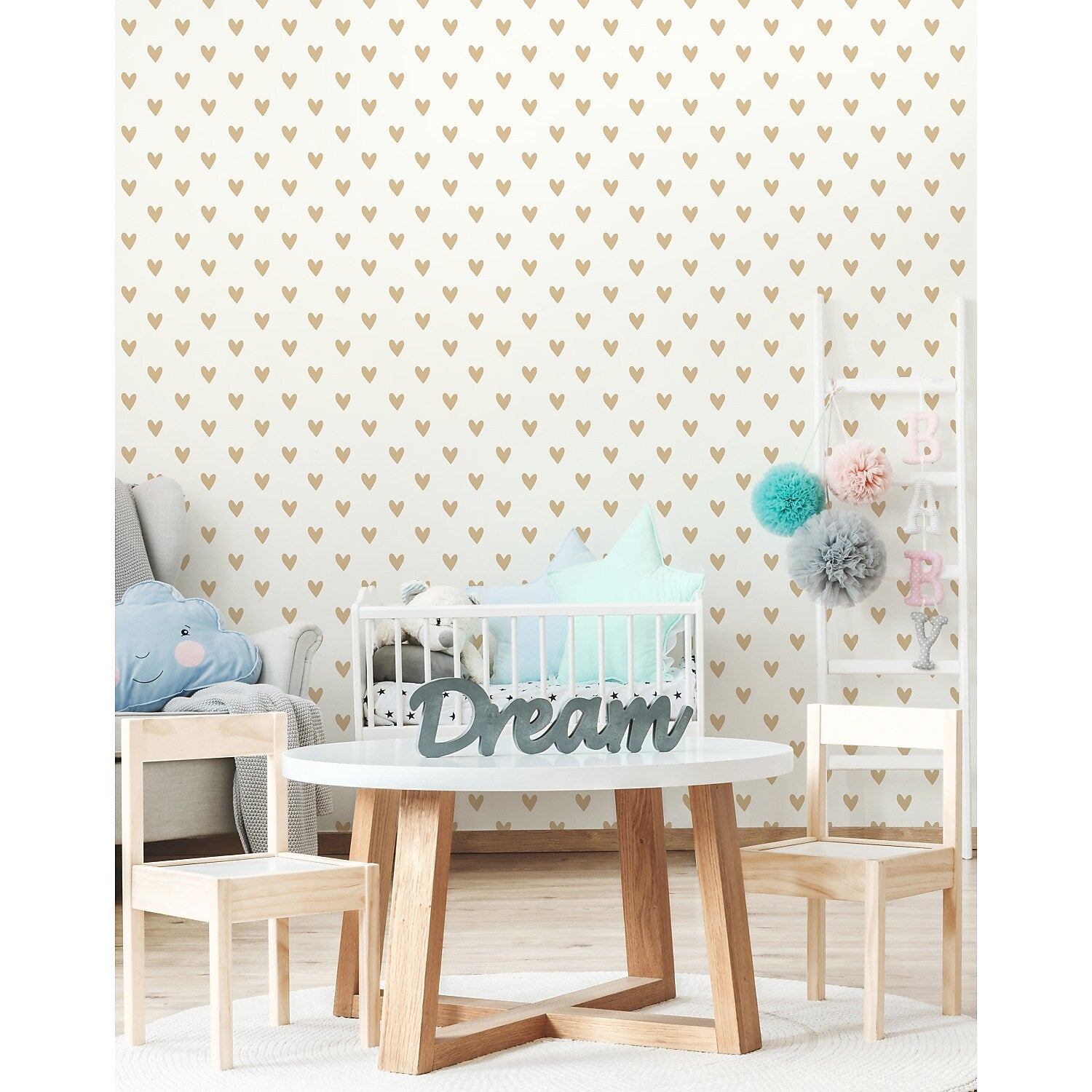 York Wallcoverings Heart Spot Peel and Stick Wallpaper (RMK3525WP)