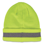 N-Ferno 6803 Reflective Rib Knit Winter Hat, One Size Fits Most, Lime
