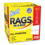Rags in a Box, POP-UP Box, 12 x 9, White, 200/Box, 8 Boxes/Carton
