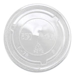 PET Lids, X Straw Hole, Fits 8 oz to 10 oz Cold Cups, Plastic, Clear, 1,000/Carton