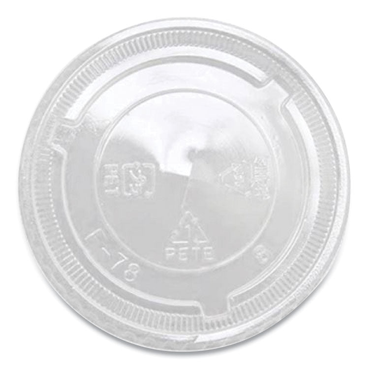 PET Lids, X Straw Hole, Fits 8 oz to 10 oz Cold Cups, Plastic, Clear, 1,000/Carton
