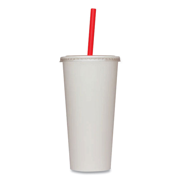 PET Lids, Flat Lid, Fits 12 oz to 22 oz Cold Cups, Plastic, Clear, 1,000/Carton