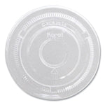 PET Lids, No Hole Flat Lid, 12 oz to 24 oz Cold Cups, Plastic, Clear, 1,000/Carton