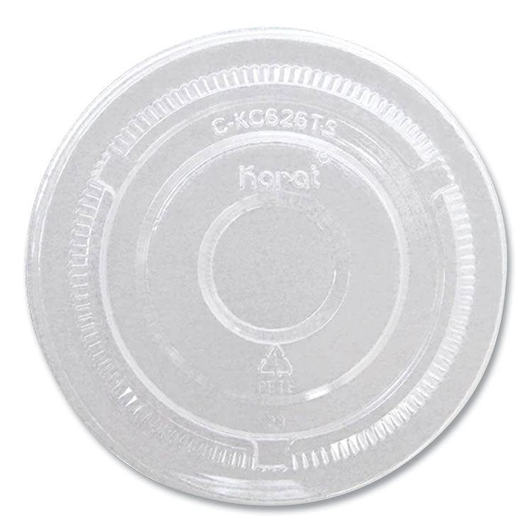 PET Lids, No Hole Flat Lid, 12 oz to 24 oz Cold Cups, Plastic, Clear, 1,000/Carton