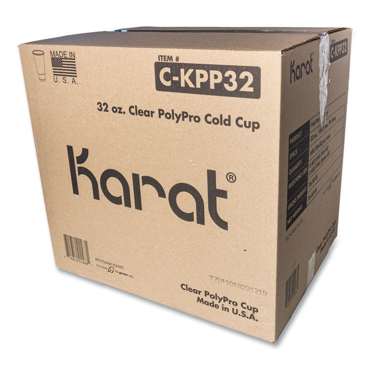 PolyPro (PP) Cups, 32 oz, Plastic, Translucent, 600/Carton