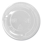 PET Lids, No Hole Flat Lid, Fits 8 oz to 10 oz Cold Cups, Plastic, Clear, 1,000/Carton