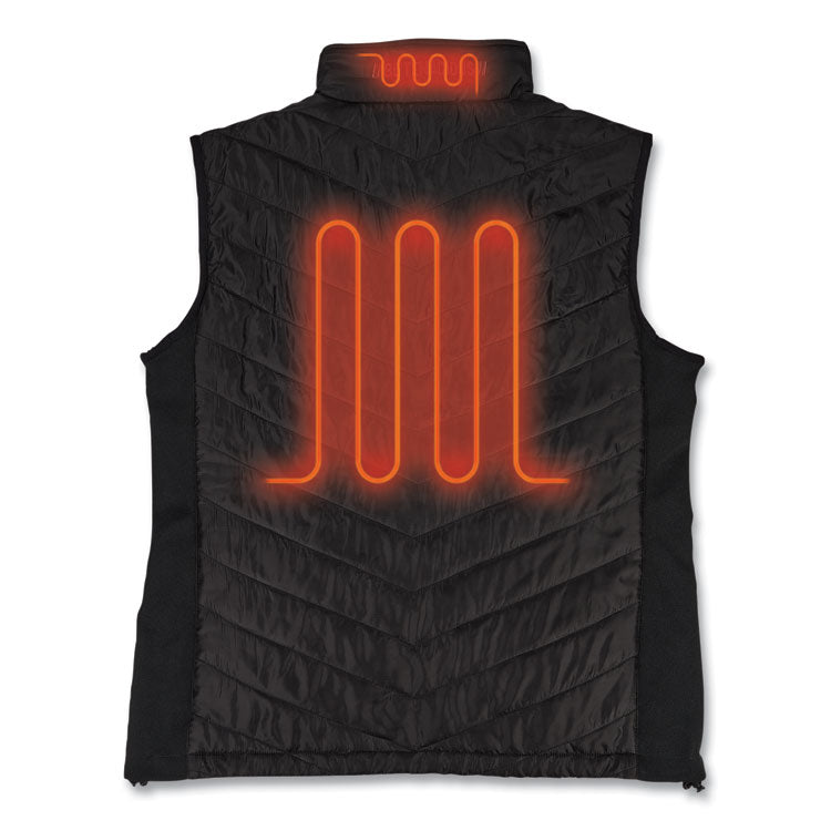 N-Ferno 6495 Rechargeable Heated Vest with Battery Power Bank, Fleece/Polyester, 3X-Large, Black