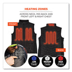 N-Ferno 6495 Rechargeable Heated Vest with Battery Power Bank, Fleece/Polyester, 3X-Large, Black