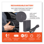 N-Ferno 6495 Rechargeable Heated Vest with Battery Power Bank, Fleece/Polyester, 4X-Large, Black