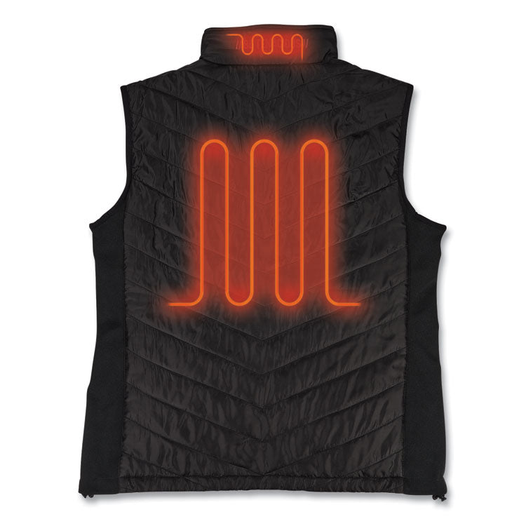 N-Ferno 6495 Rechargeable Heated Vest with Battery Power Bank, Fleece/Polyester, Large, Black