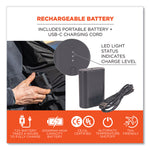 N-Ferno 6495 Rechargeable Heated Vest with Battery Power Bank, Fleece/Polyester, Large, Black