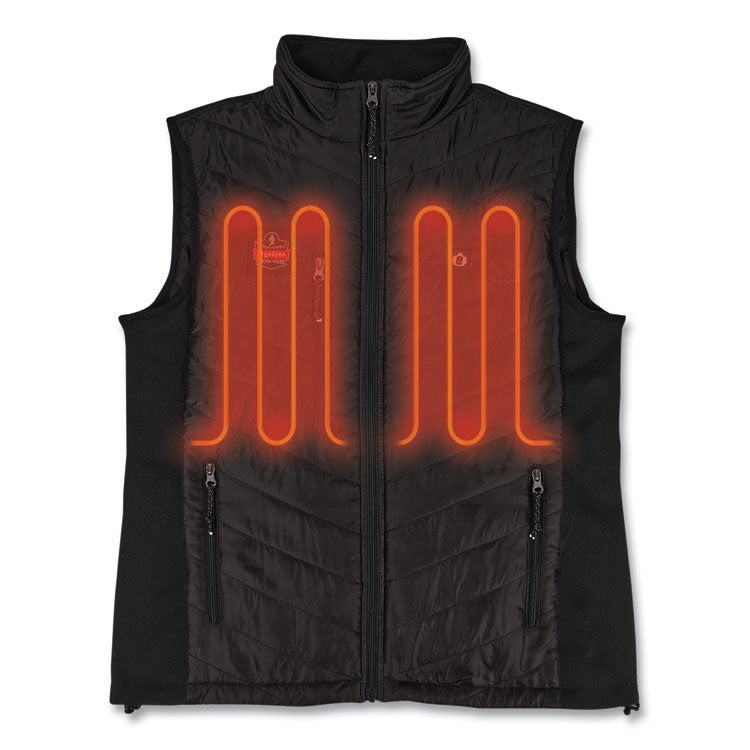 N-Ferno 6495 Rechargeable Heated Vest with Batter Power Bank, Fleece/Polyester, Small, Black