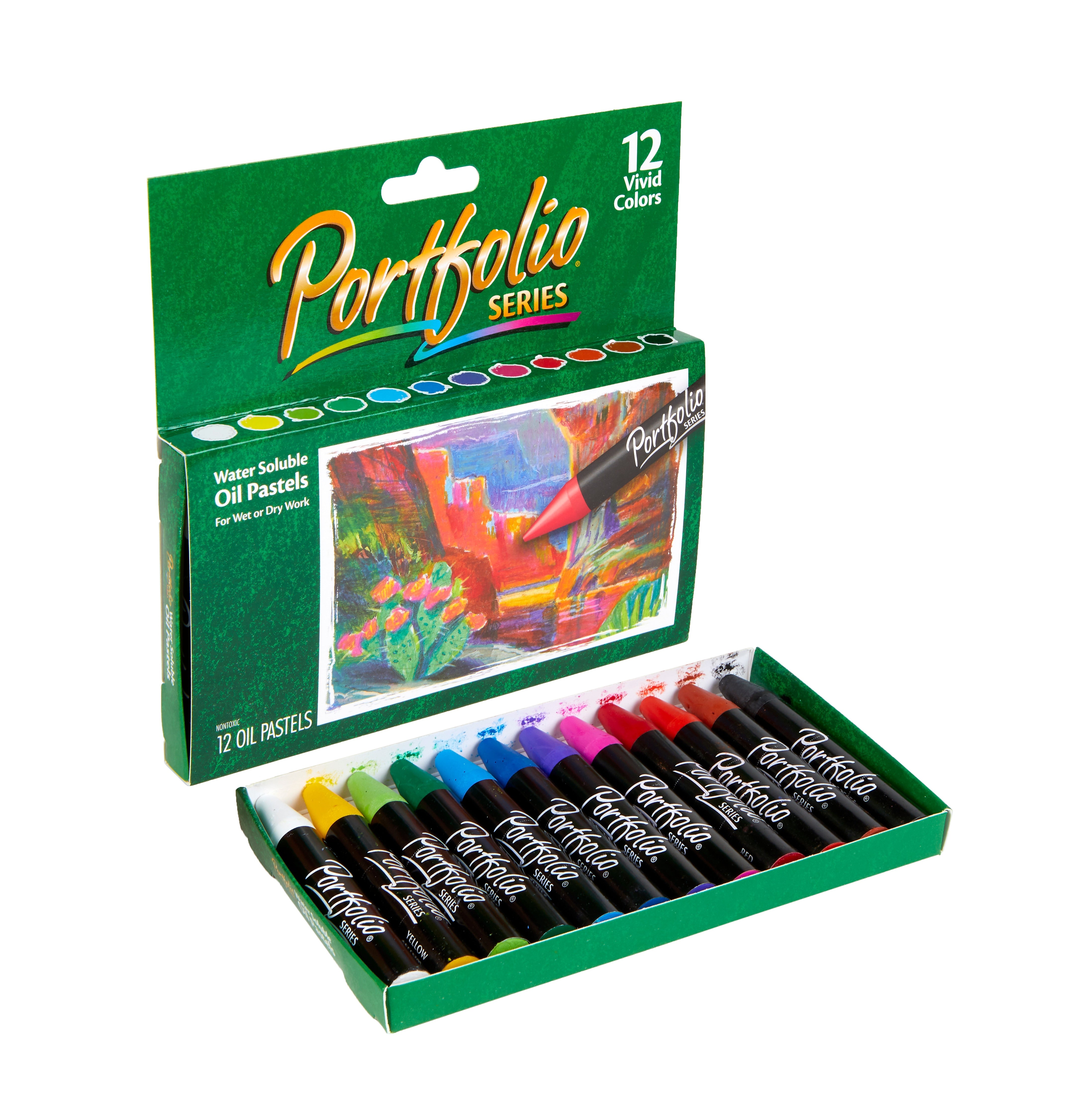 Crayola Portfolio Series Oil Pastels, Assorted Colors, 12/Pack (52-3612)