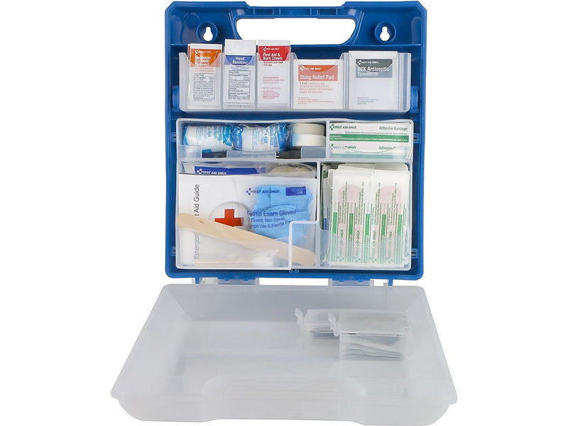 First Aid Only QuickTreat Plastic First Aid Kit, 50 People, 370 Pieces (91407)
