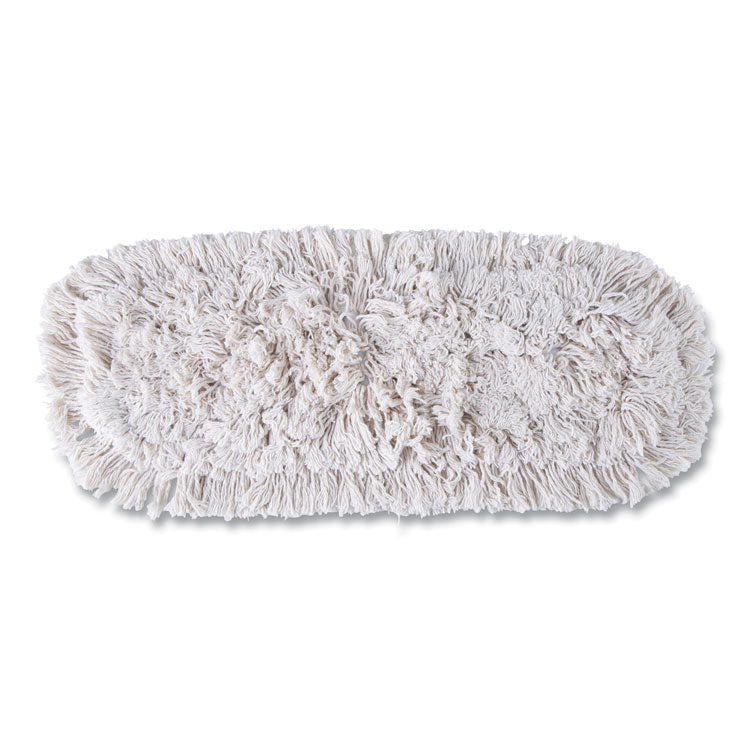 Kut-A-Way Dust Mop Head, Cotton, 24", White, 12/Carton