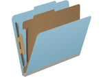 Medical Arts Press Pressboard Classification Folder, 1 Divider, 2" Expansion, Letter Size, Blue, 10/Box (DV-T42-14-3BLU)