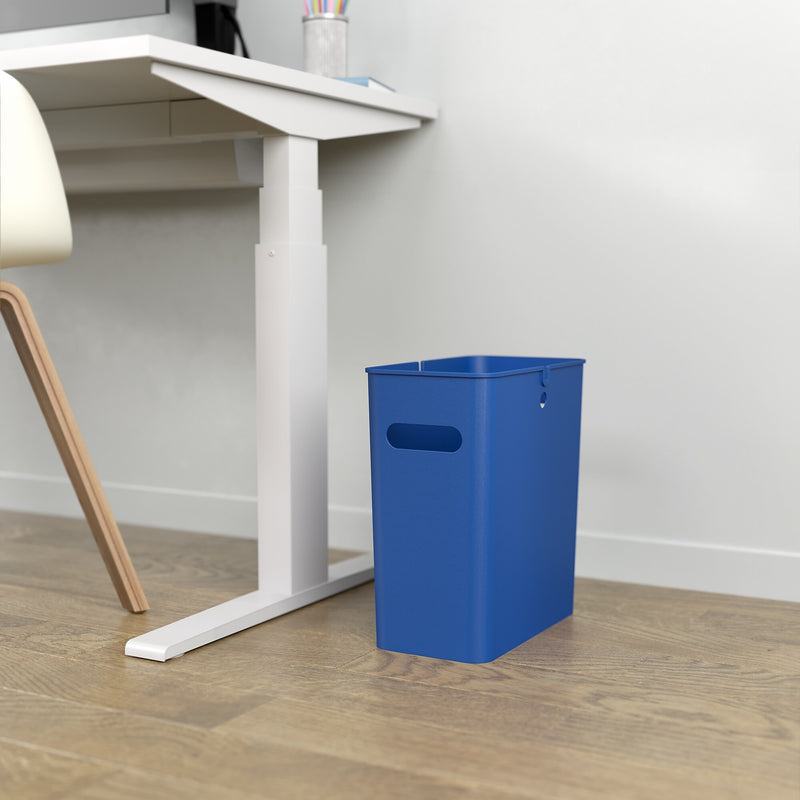 iTouchless SlimGiant Polypropylene Trash Can with no Lid, Reactive Blue, 4.2 gal., 6/Pack (SG104Ux6)