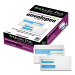 Double Window Redi-Seal Security-Tinted Envelope, #8 5/8, Commercial Flap, Redi-Seal Closure, 3.63 X 8.63, White, 500/box