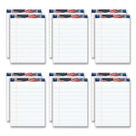 American Pride Writing Pad, Wide/Legal Rule, Red/White/Blue Headband, 50 White 8.5 x 11.75 Sheets, 12 Pads/Pack