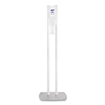ES10 Dispenser Floor Stand with Automatic Hand Sanitizer Dispenser, 15.56 x 11.75 x 51.82, White