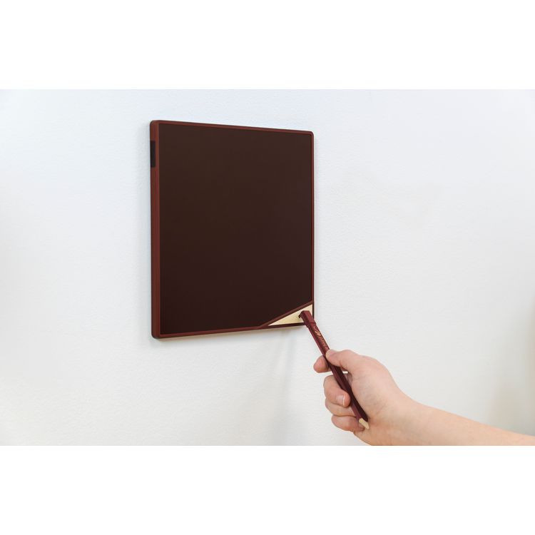 VersaTiles Memo Board, 8.25" x 8.25", Black Surface, Red Plastic Frame