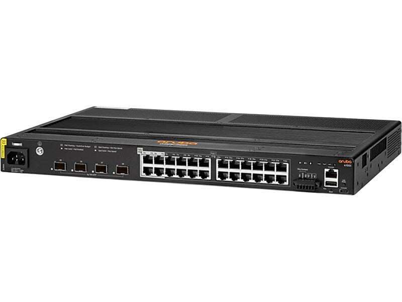Aruba CX 4100i 24-Port Gigabit Ethernet Unmanaged Switch, Black (JL818A#ABA)