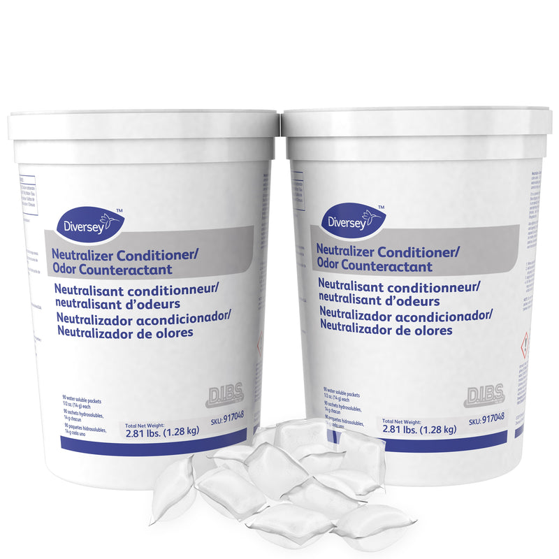 Diversey Floor Conditioner/Odor Counteractant, Powder, . 5 Oz., Packet, 90/Tub, 2/Carton (917048)