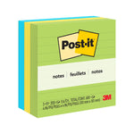 Post-it Notes, 4" x 4", Floral Fantasy Collection, Lined, 200 Sheet/Pad, 3 Pads/Pack (6753AUL)