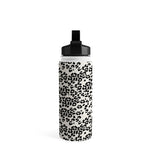 DENY Designs Leopard Stainless Steel Double Wall Insulated Water Bottle, 18 oz., Black/White (89183-WBTL05)