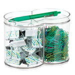 iDESIGN Stackable Plastic Dual Canister with Lid, Clear, 2/Pack (28209M2)