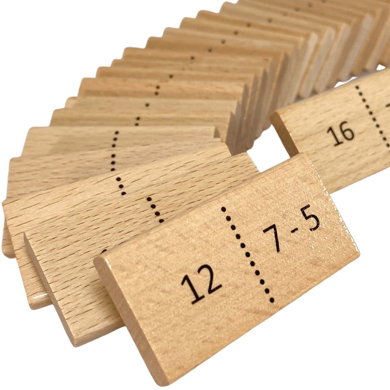 Extasticks Mathomino Plus & Minus up to 20 Addition & Subtraction Wooden Math Domino Game (EXAE3308)
