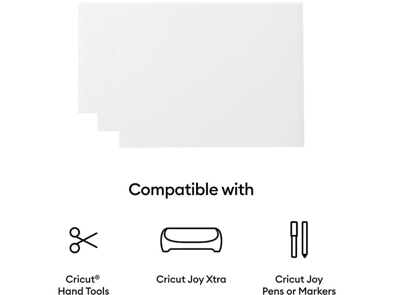 Cricut Joy Xtra Smart Label Die Cutting Permanent Writable Vinyl, White, 3 Sheets/Pack (2010336)