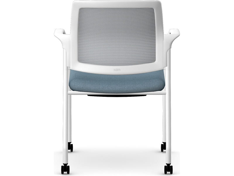 HON Ignition Fabric/Mesh Multipurpose Stacking Chair, Carolina/Designer White (HIGS6.F.H.IF.HAML21.PK7)