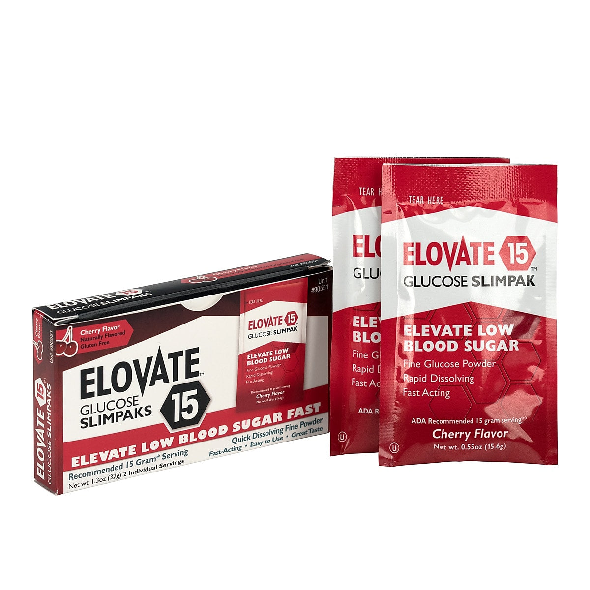First Aid Only Elevate Glucose Packets, 2/Box (90551)