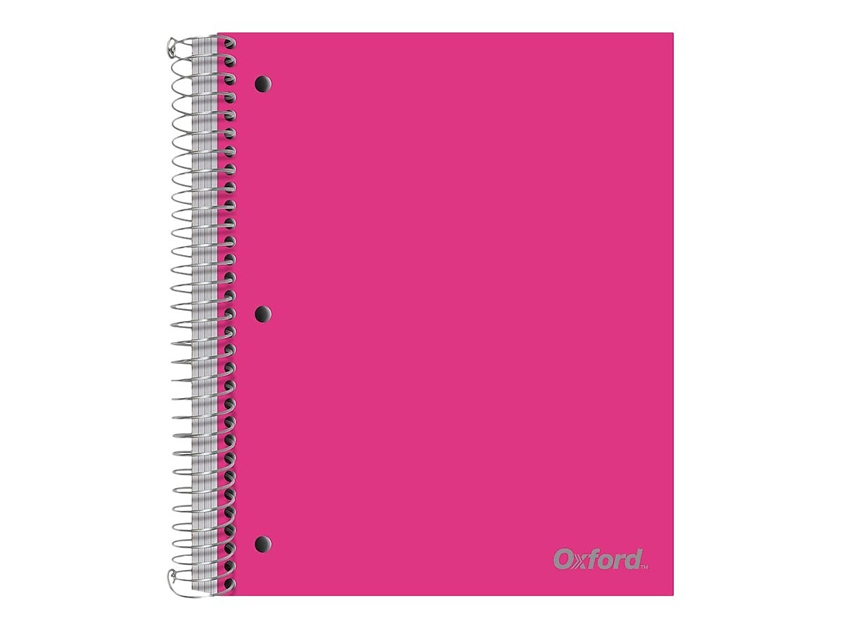 Oxford 5-Subject Notebooks, 8.5" x 11", College Ruled, 200 Sheets, Assorted Colors (10588)