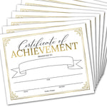 Hadley Designs Elegant Gold Award Certificates of Achievement for Students, 8" x 10", Multicolored, 25/Pack (HDDX004A2K2IP)
