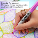 Sharpie Glam Pop Permanent Markers, Fine Tip, Assorted, 12/Pack (2185226)